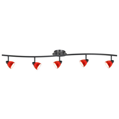 Cal Lighting Serpentine 5-Light Orbit Ceiling Fixture in Dark Bronze