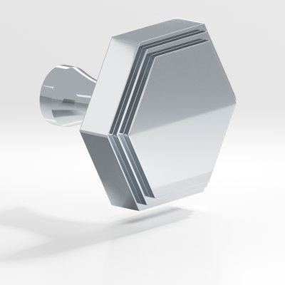 Hexagonal Stepped Cabinet Knob With Flared Post