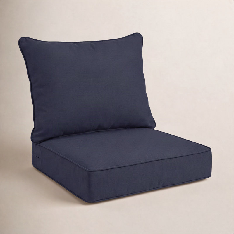 Coussin de méridienne intérieur / extérieur Rivah, 5'', Spectrum Indigo Sunbrella® Plainweave, l 22,5 po x P 22,5 po
