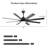 52-Inch Matte Black Ceiling Fan With Light - 8 ABS Blades, 18W LED 3-Color Dimmable Light, For Living Room & Bedroom