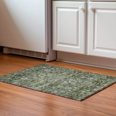 Premium Machine Washable Cerrito Green Rug