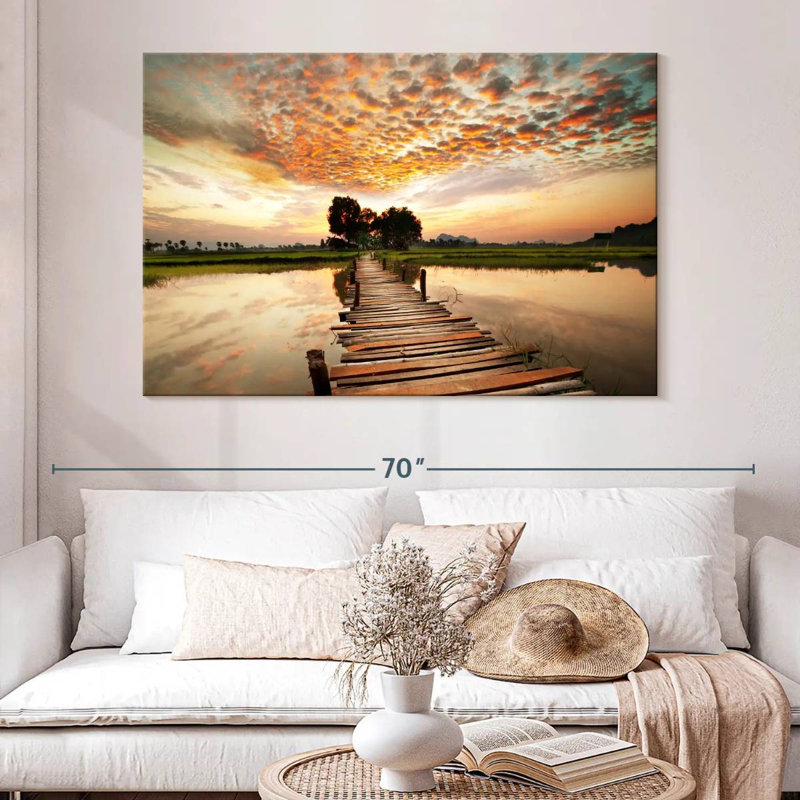 Quai de rivière tropicale Lilie, H 34 po x l 51 po
