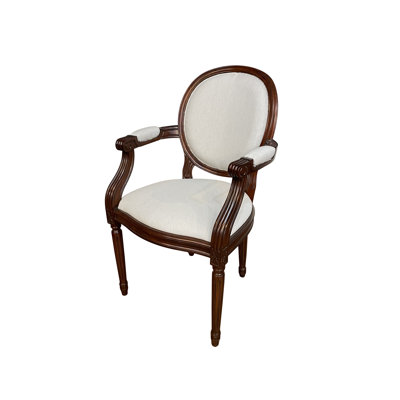 Louis XVI 21'' H Cotton Upholstered Armchair