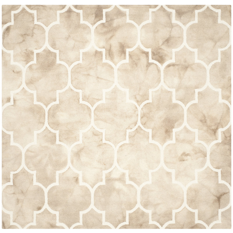 Berman Hand Tufted Wool Geometric Rug, Square 5'