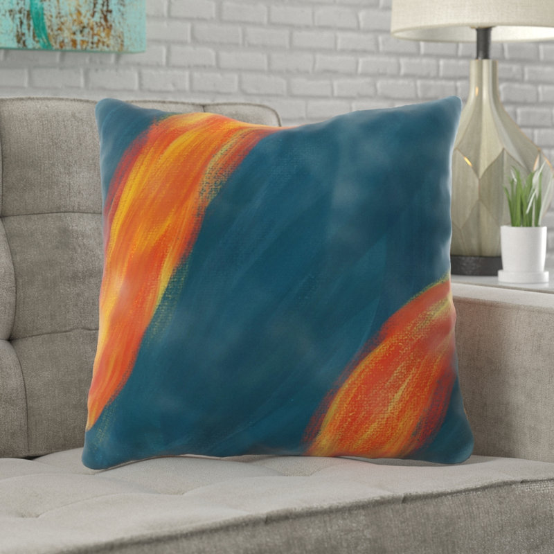Coussin décoratif à peinture, Synthétique, Extérieur