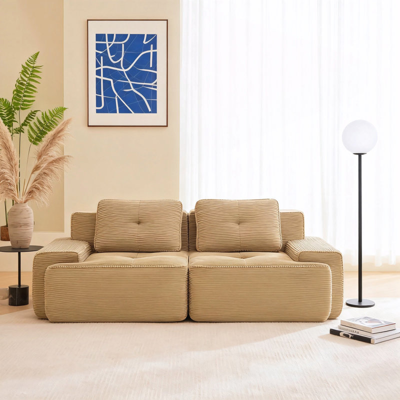 Modern Sofa For Living Room, Camel