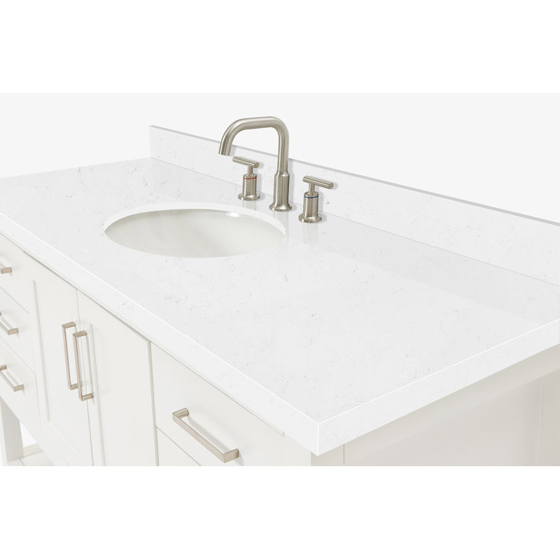 ARIEL Magnolia 54 Single Bathroom Vanity with Top, White