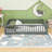 Wooden Bed With Slats And Safety Guardrails-1161912550-1161912545