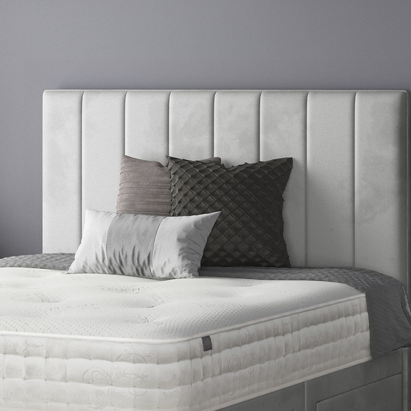 Hedley Upholstered Headboard, Silver, Small Double (4')