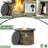 36" Round Concrete Propane Gas Fire Pit Table 50000 BTU
