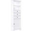 Grande armoire de rangement blanche avec tablettes réglables - 3 tiroirs