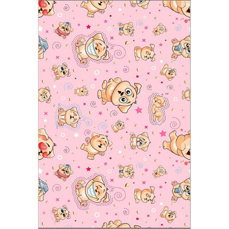 Gonde Cotton Pink/Brown Rug, Rectangle 180 x 280cm