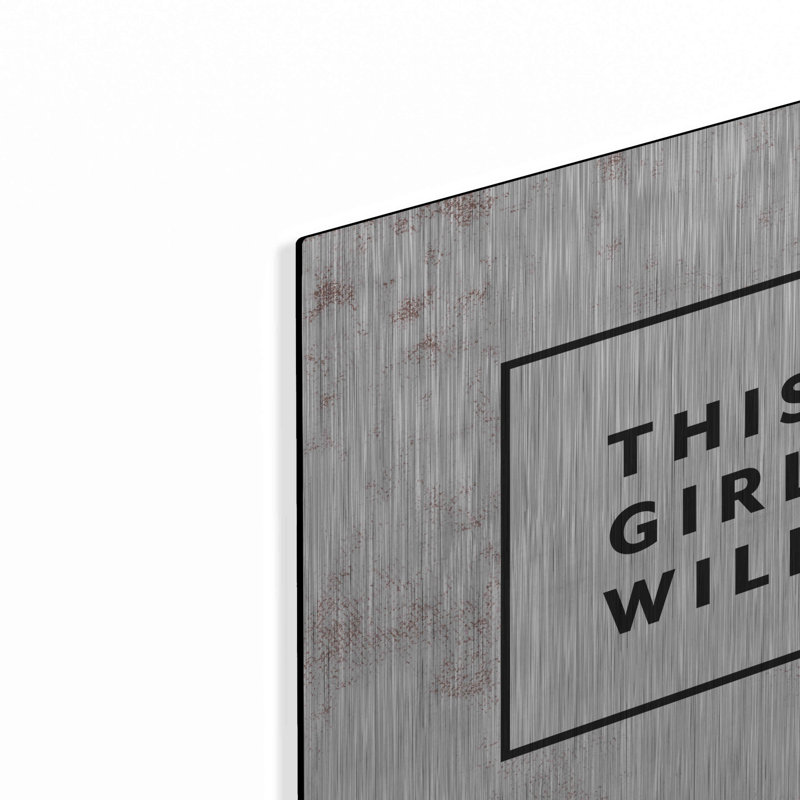 Trinx «This Girl Will» par Susan Ball, art mural en métal, H 12 po x l 12 po