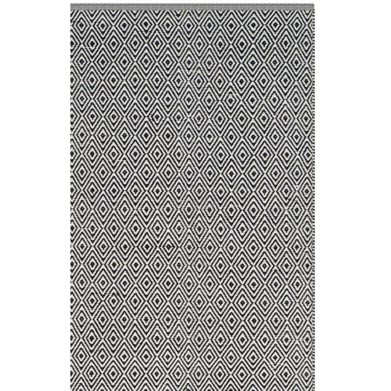 Dryden Hand Woven Cotton Ikat Rug, Rectangle 6' x 9'