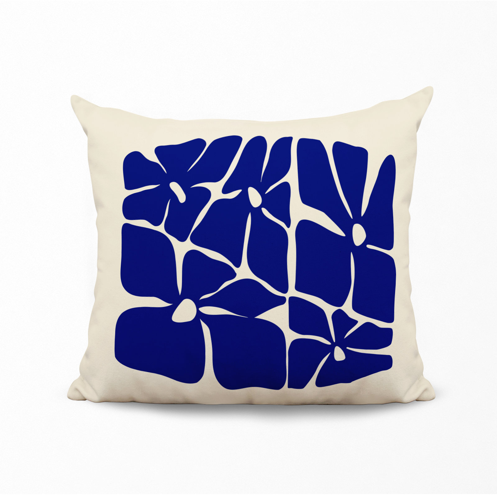 Polyester Throw Pillow, 17W" x 17H", Navy Blue
