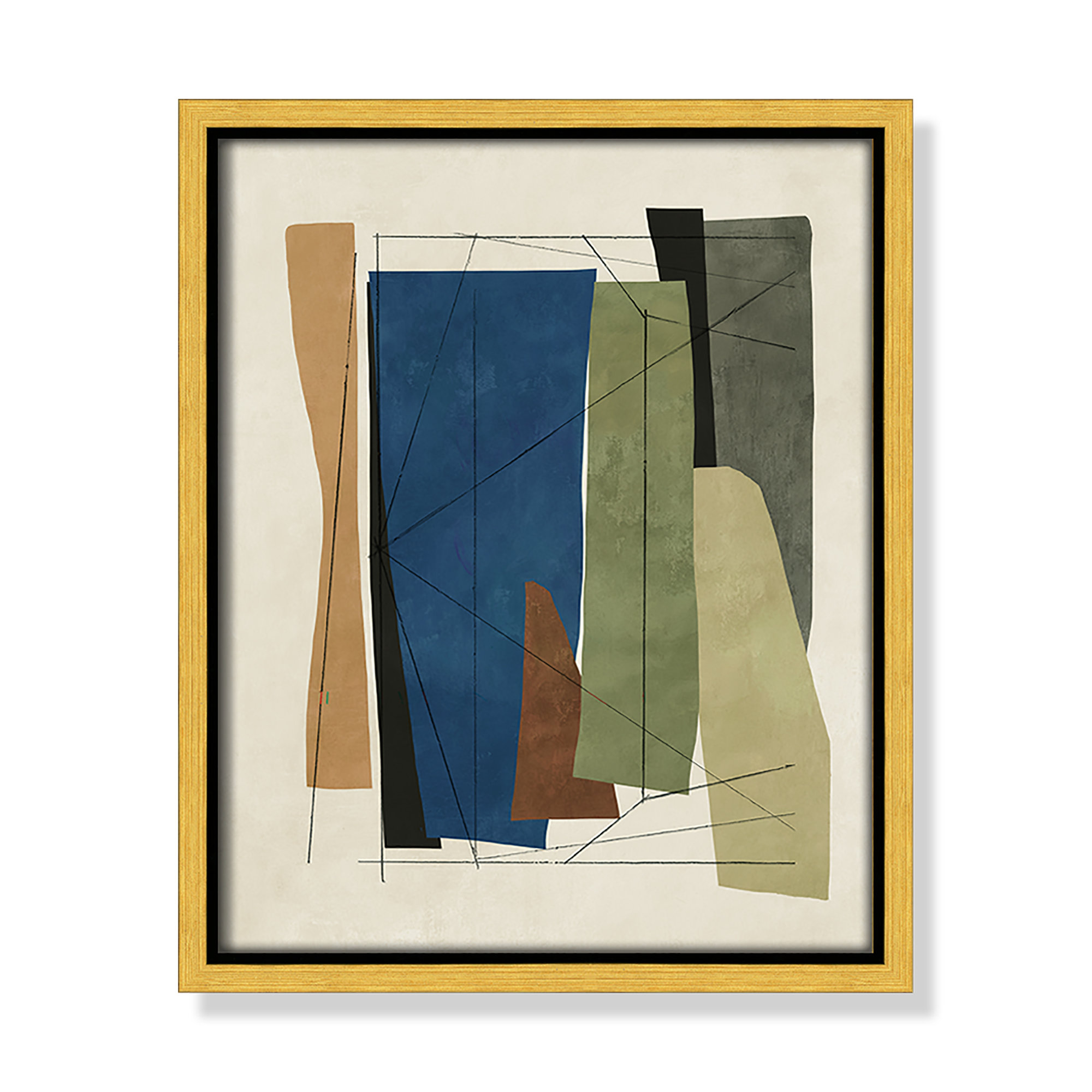Sync I by Tom Reeves, 11.5" H x 9.5" W x 2" D, Gold Framed