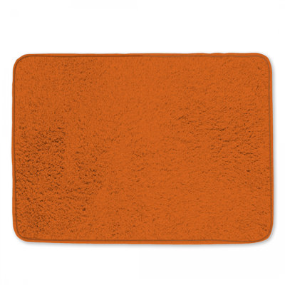 Solid Orange Background Bath Mat