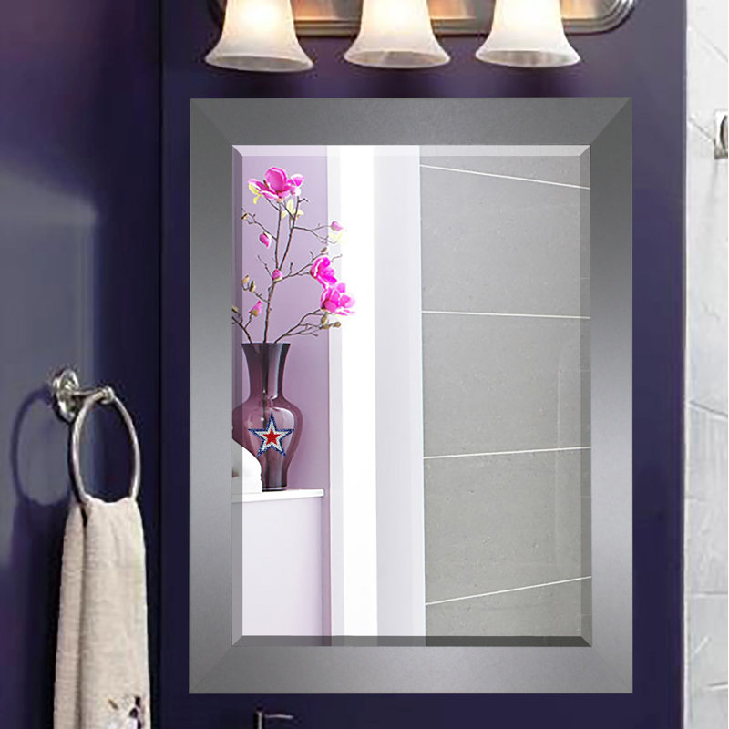 Versal Wood Flat Mirror, 35.5" H x 23.5" W