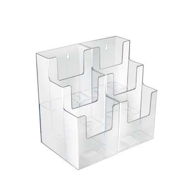 Three-Tier Six-Pocket Trifold Brochure Holder, 2-Pack by Azar Displays