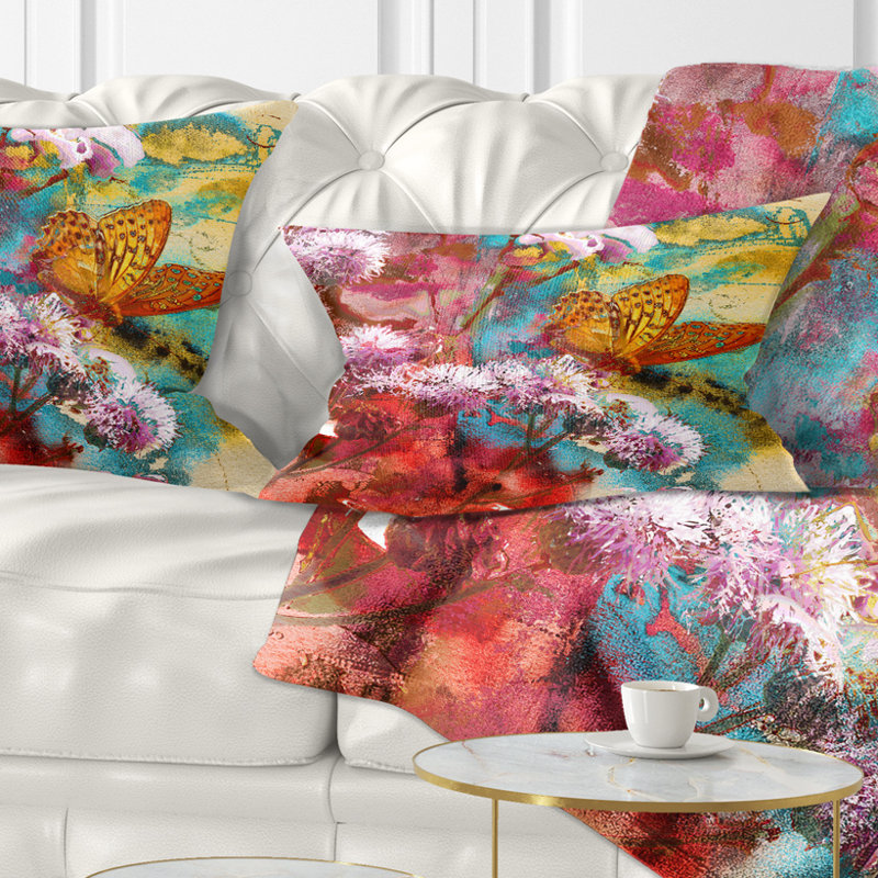 Coussin lombaire et coussin décoratif en aquarelle de style abstrait