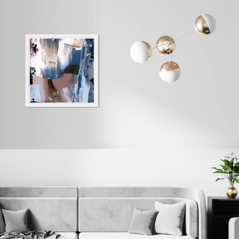 " Life Square " by Oliver Gal, 38" H x 38" W x 1.2" D, White Framed Paper