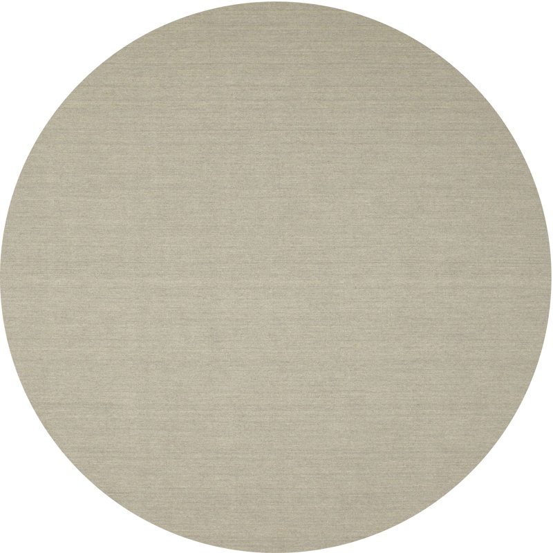 Tapis beige contemporain, Rond 3 pi