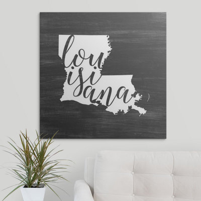 « home state typography louisiana », impression sur cercle intérieur