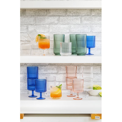Verre bas en acrylique cannelé Laya