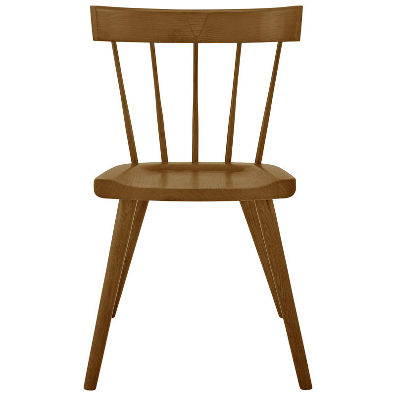 Modway Sutter Wood Dining Side Chair, Walnut, 2