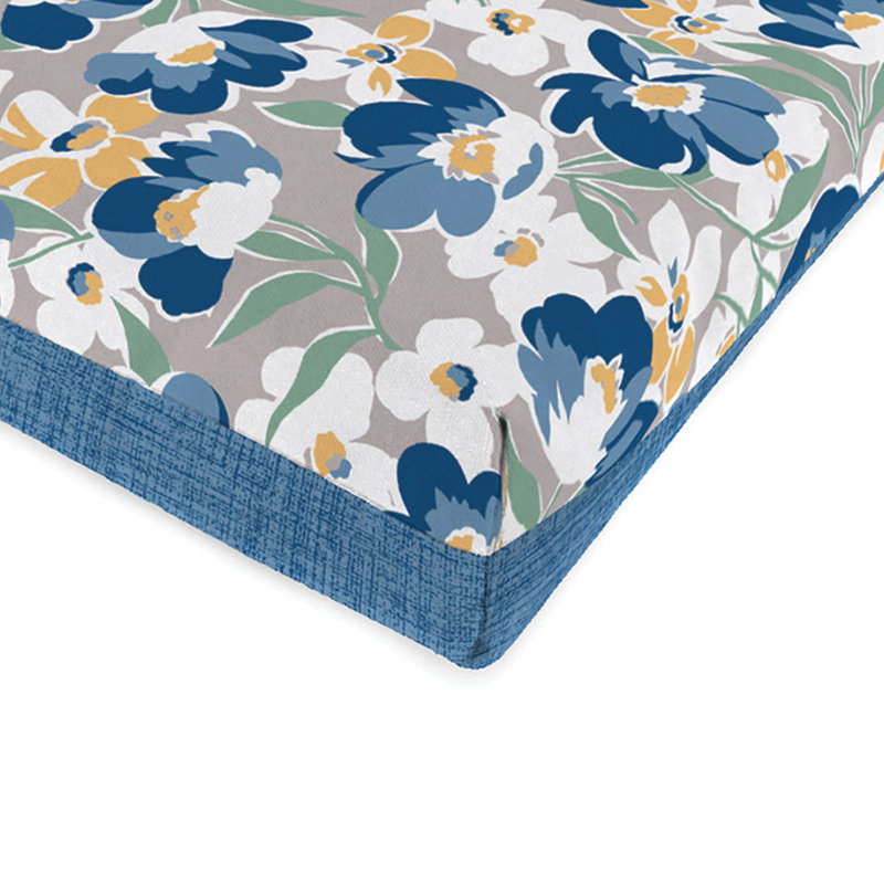 22" x 44" Outdoor Chair Cushion with Ties and Loop, Jean Alloy