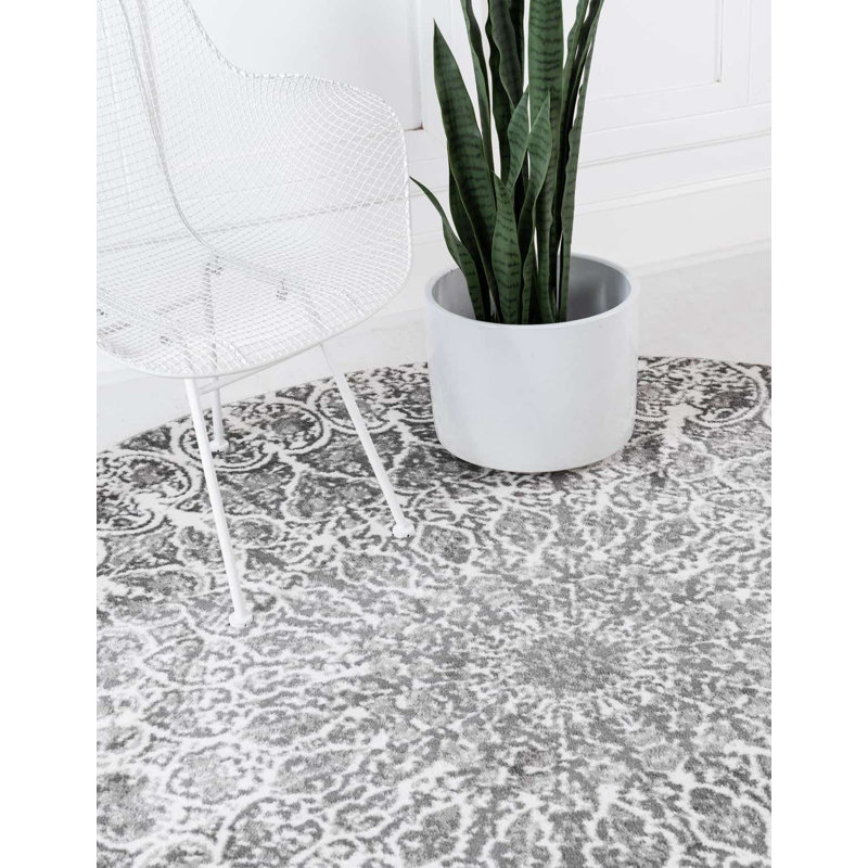 Affleck Geometric Indoor Rug, Round 5'3"