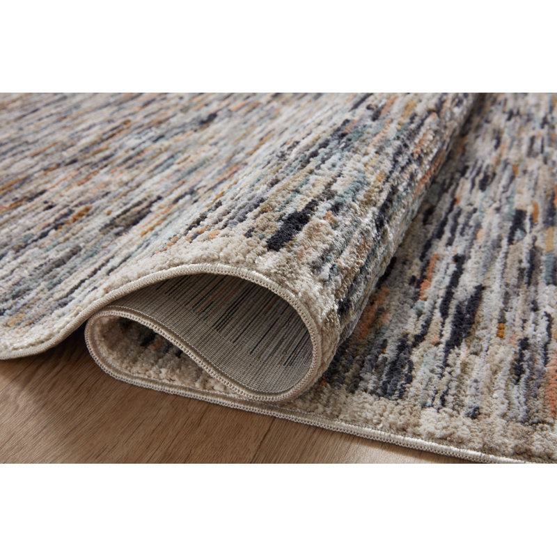 Machine Woven Polyester Area Rug in Gray, Rectangle 2'3" x 3'10"