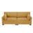 Bentura Upholstered Orange Corduroy Modular Sofa with Pillow Back and Solid Wood Legs-410654921