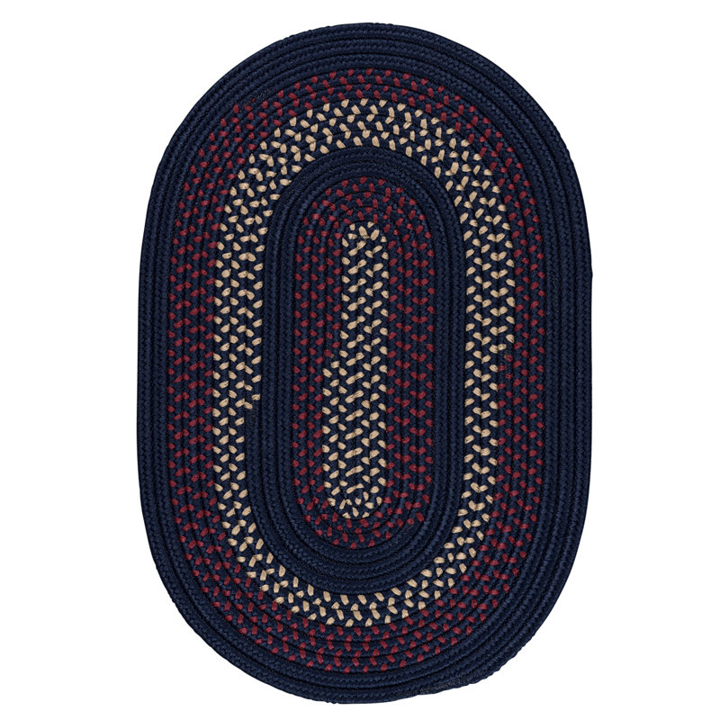 Tapis intérieur / extérieur Omaha - bleu minuit, Rond 9 pi
