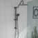 5-Function 10'' Round Adjustable Rain Dual Handheld Shower Head Combo with Slide Bar