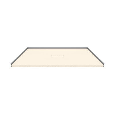 Receveur de douche Trimslate Elite 48 po x 36 po à seuil zéro avec drain central, Cameo, SMFZSE4836C-32