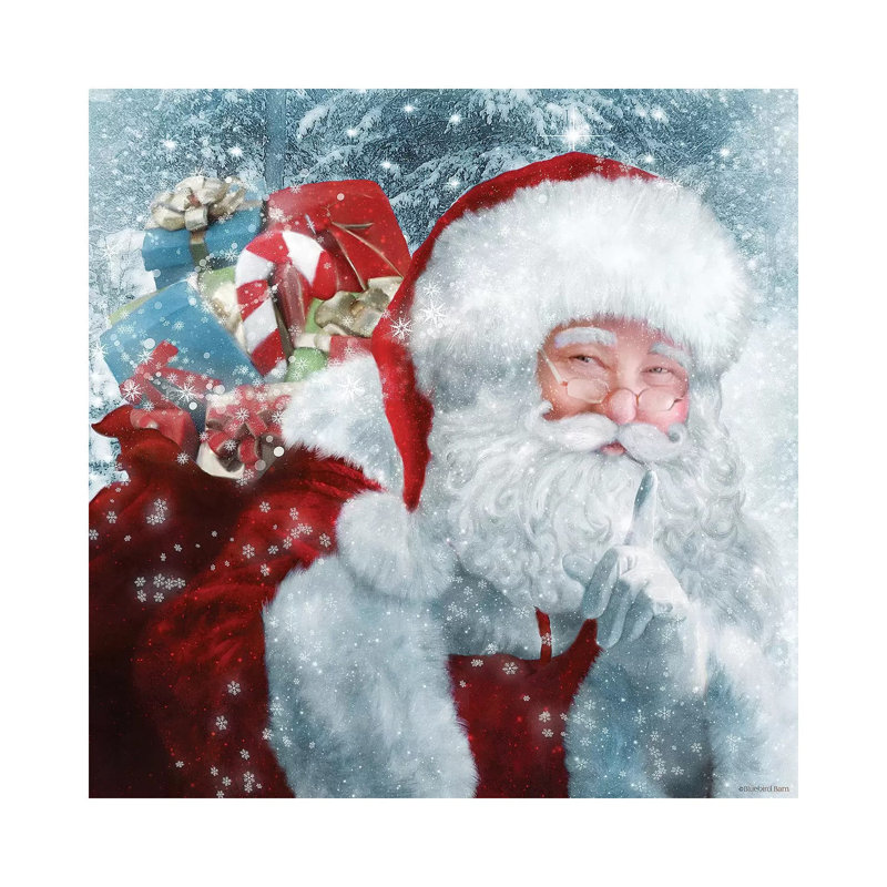Santa Presents 1 Piece Wrapped Canvas Painting, 30.48 cm H x 30.48 cm W