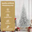 vidaXL Christmas Tree with 300 LEDs with Stand Silver PET-67570183