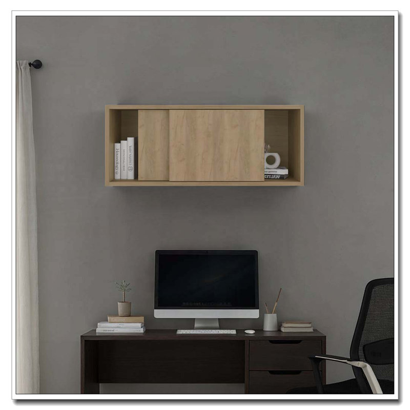 Armoire de rangement murale avec porte coulissante