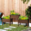 Lit de jardin surélevé avec 3 jardinières Outsunny