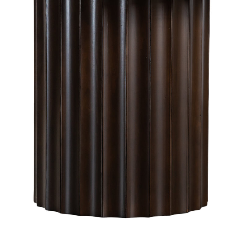 Solid Wood Dining Table Round Pedestal Kitchen Table, 30”H x 52”L x 52”W, Walnut