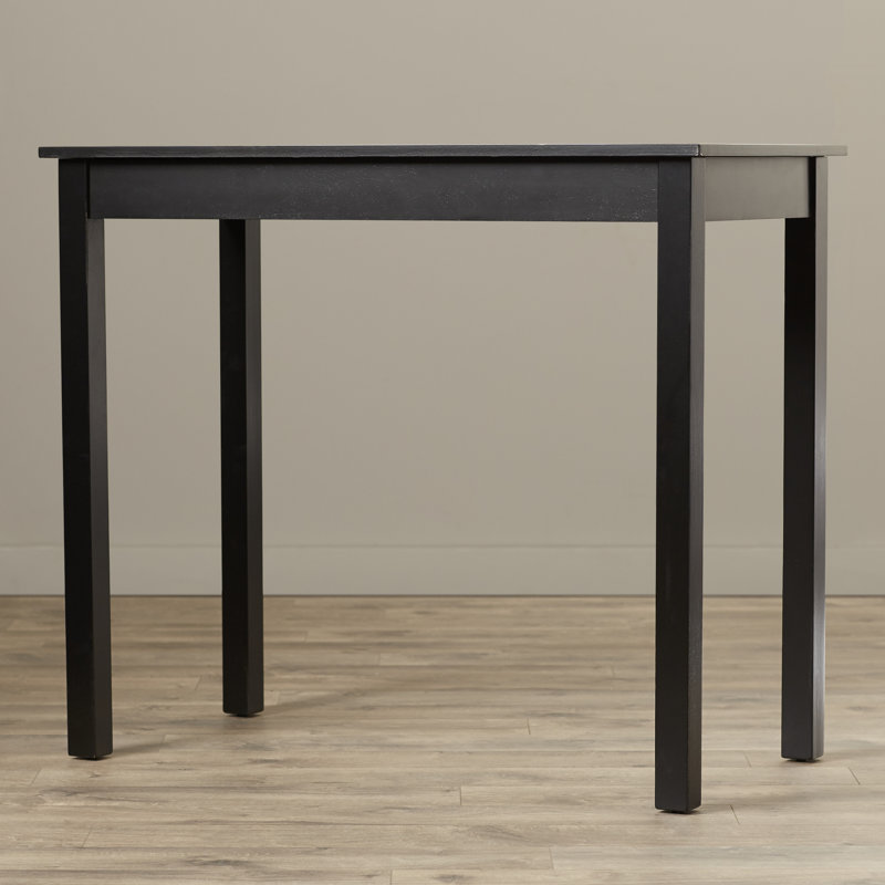 Hershman Solid Wood Base Dining Table, Antique Black