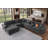 Errett Upholstered Corner Sectional with Storage & Cup Holder Console, 5 Throw Pillows-456439188