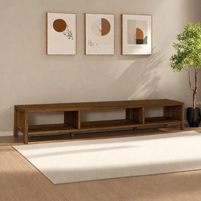Meuble télé en bois d'orme de style rétro minimaliste