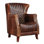 Paris Flea Leather Upholstered Wingback Chair