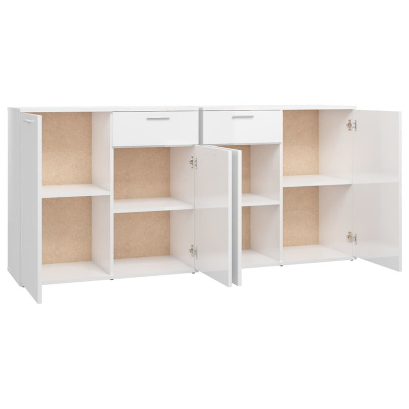 Audreyna Sideboard 160x36x75 cm Engineered Wood, White