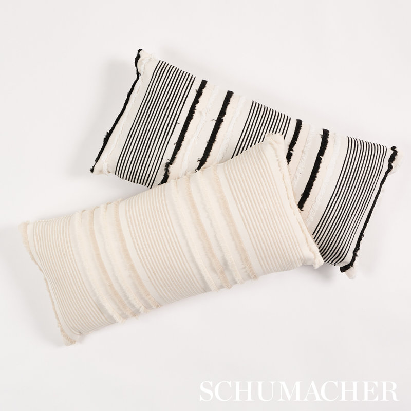 Billy Indoor/Outdoor Pillow, Black/Gray/Light Green