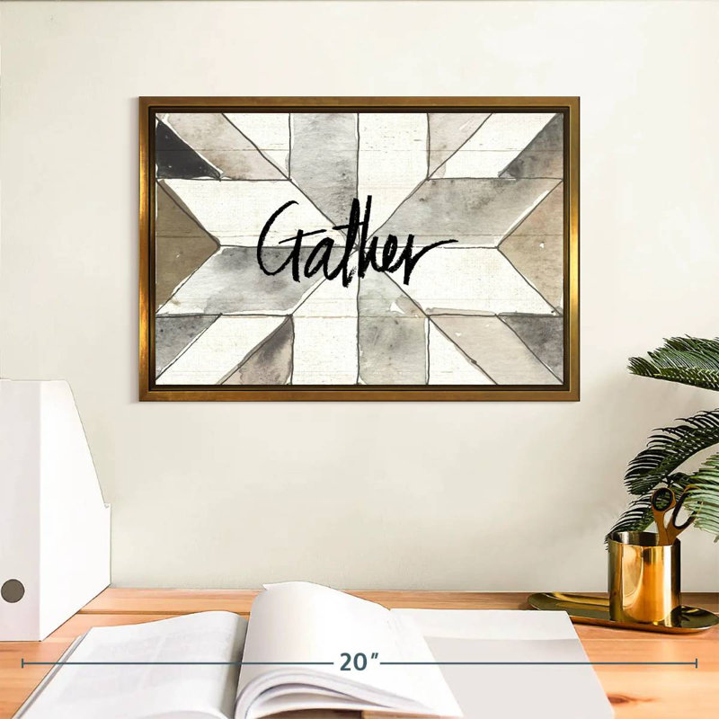 Farm Memories Gather, Cadre flottant doré, 13 po x 9 po