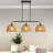 Buonomo 66.1" H 3-Light Rattan and Metal Dimmable Island Pendant-73328570