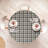 East Urban Home Brown Plaid Fitted Round Tablecloth Diameter Multicolor-316220048